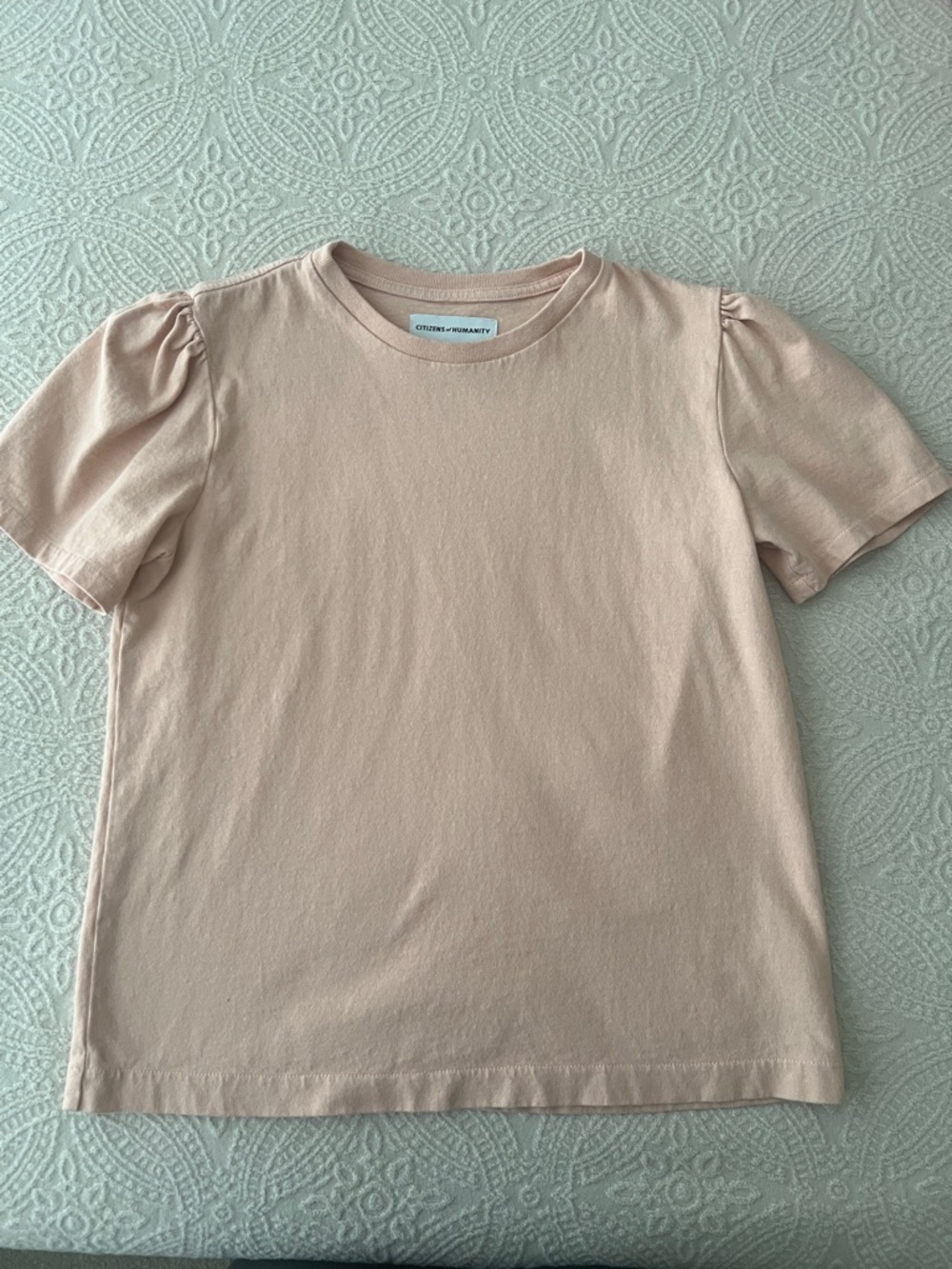 Citizens of Humanity Puff-Sleeve Tee - Pale Pink